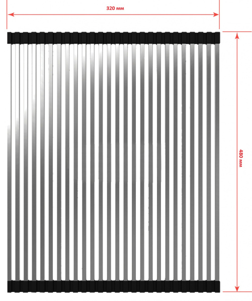 GR-4832, Ролл-мат, НЕРЖ, 320*480 мм GR-4832, Ролл-мат, НЕРЖ, 320*480 мм
