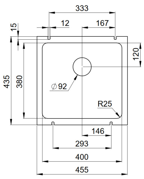 Кухонная мойка GRANULA 3801, АЛЮМИНИУМ, кварц