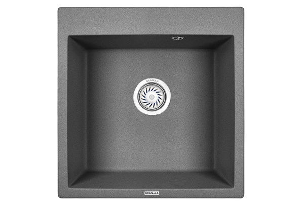 Кухонная мойка GRANULA 5102, ГРАФИТ (ЧЁРНО-СЕРЫЙ), кварц