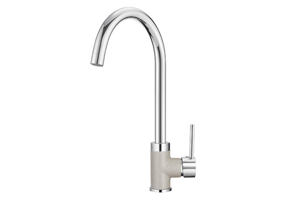 Кухонный смеситель GRANULA 3125, XРОМ/БАЗАЛЬТ