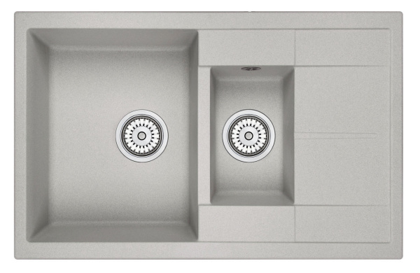Кухонная мойка GRANULA 7802, БАЗАЛЬТ, кварц