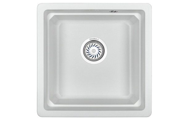 Кухонная мойка GRANULA KS-4501U, АРКТИК (БЕЛЫЙ), кварц