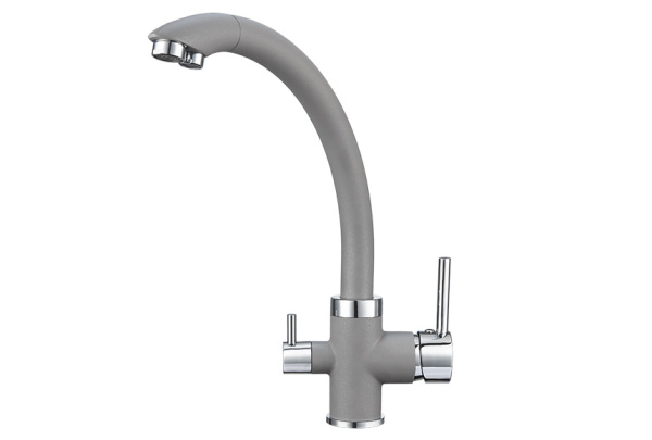 Кухонный смеситель GRANULA 2167, АЛЮМИНИУМ