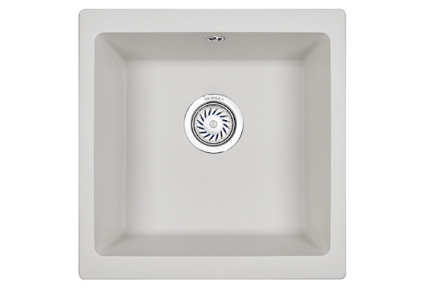 Кухонная мойка GRANULA 4451, АРКТИК (БЕЛЫЙ), кварц