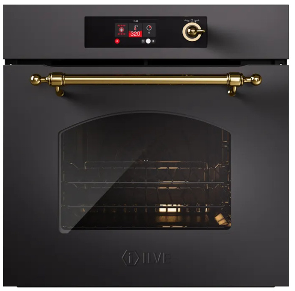 Духовой шкаф ILVE OV60-SNT3/MGG графитный (ручки латунь)