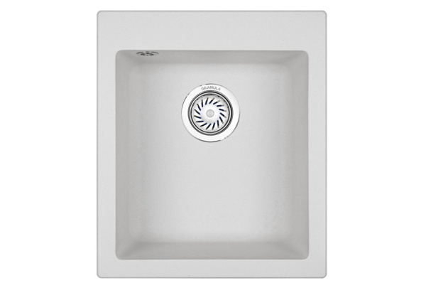 Кухонная мойка GRANULA 4201, АРКТИК (БЕЛЫЙ), кварц