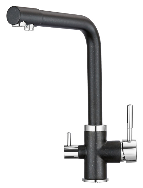 Кухонный смеситель GRANULA 2015, ШВАРЦ (чёрный металлик)