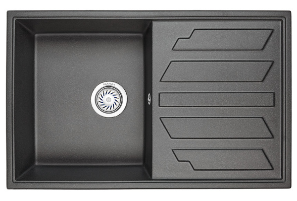 Кухонная мойка GRANULA 8002, ЧЁРНЫЙ, кварц