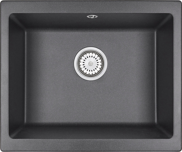 Кухонная мойка GRANULA 5551, ГРАФИТ (ЧЁРНО-СЕРЫЙ), кварц
