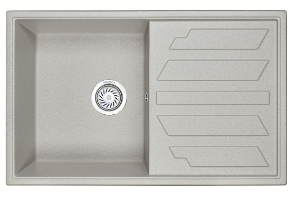 Кухонная мойка GRANULA 8002, БАЗАЛЬТ, кварц