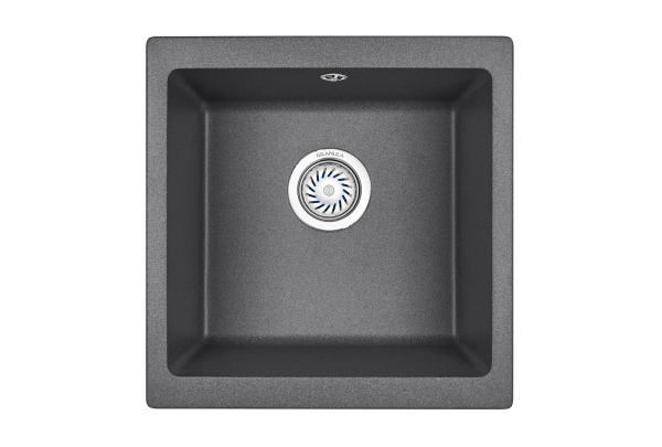 Кухонная мойка GRANULA 4451, ГРАФИТ (ЧЁРНО-СЕРЫЙ), кварц