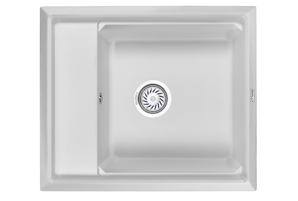 Кухонная мойка GRANULA KS-6004, АРКТИК (БЕЛЫЙ), кварц