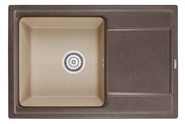 Кухонная мойка GRANULA HI-74, ЭСПРЕССО/ПЕСОК,ГИБРИД  кухонная мойка , кварц