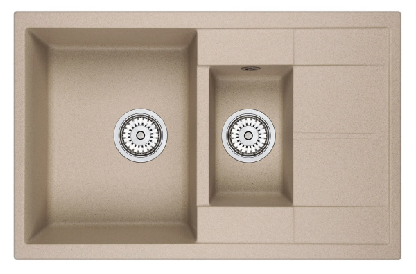 Кухонная мойка GRANULA 7802, ПЕСОК, кварц