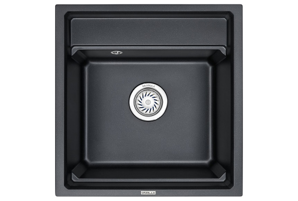 Кухонная мойка GRANULA KS-5002, ШВАРЦ (чёрный металлик), кварц